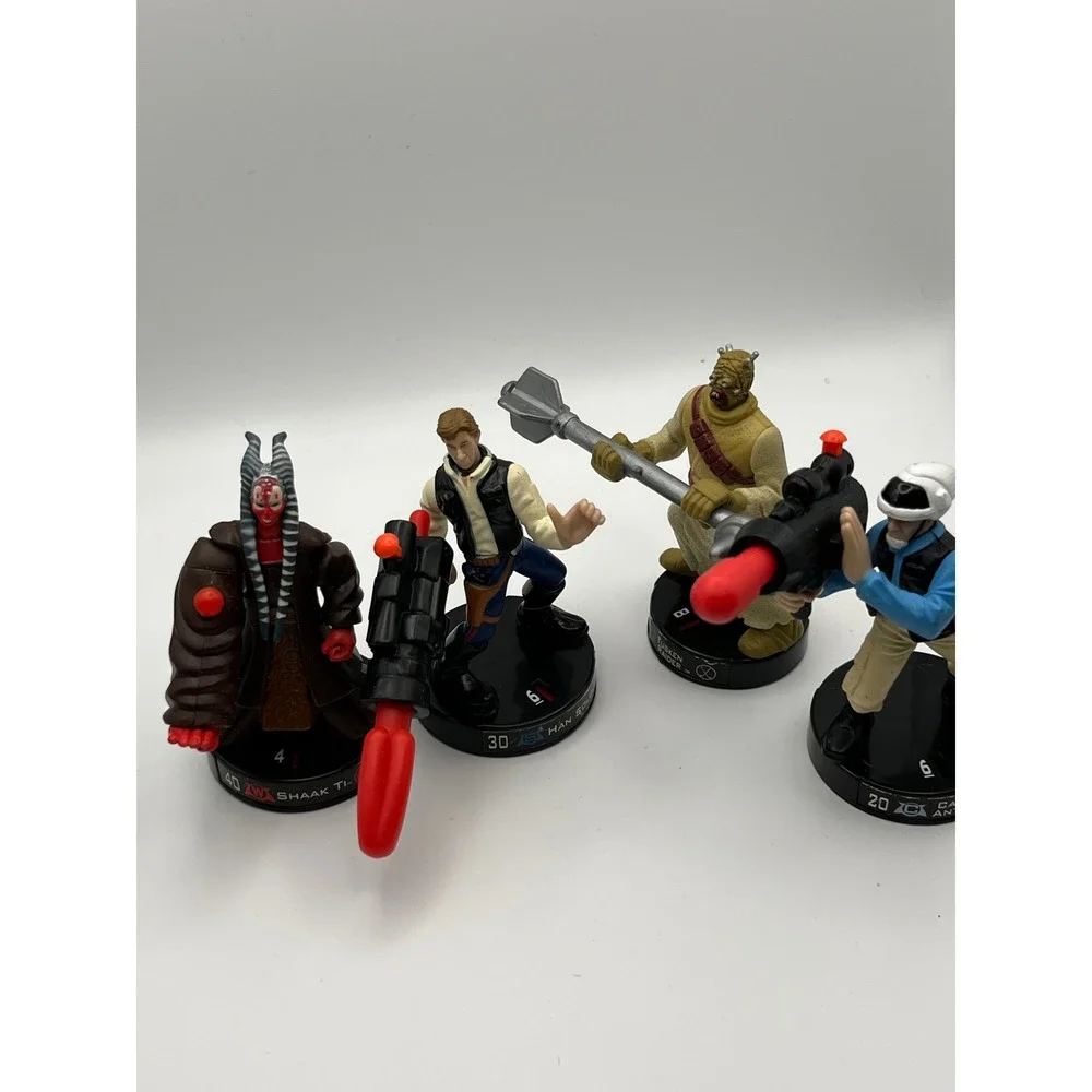 Star Wars Attacktix Figure Lot Han Solo Shaak Ti Tusken Raider 2005 Hasbro Tix